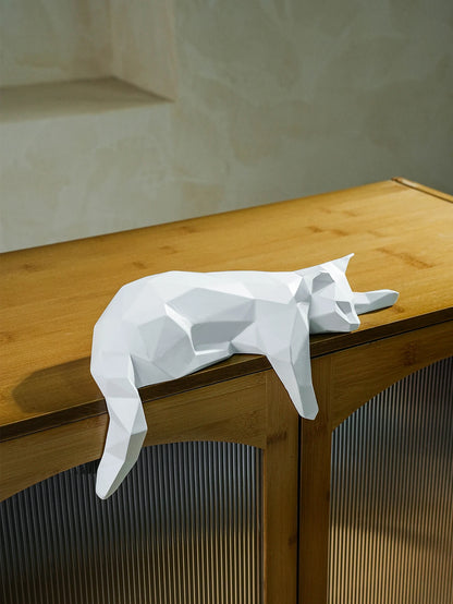 Geometric Cat Sculpture