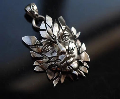 Sterling Silver Leaf Woman Pendant