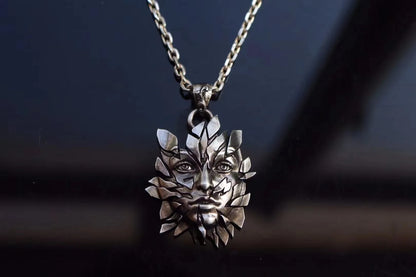 Sterling Silver Leaf Woman Pendant