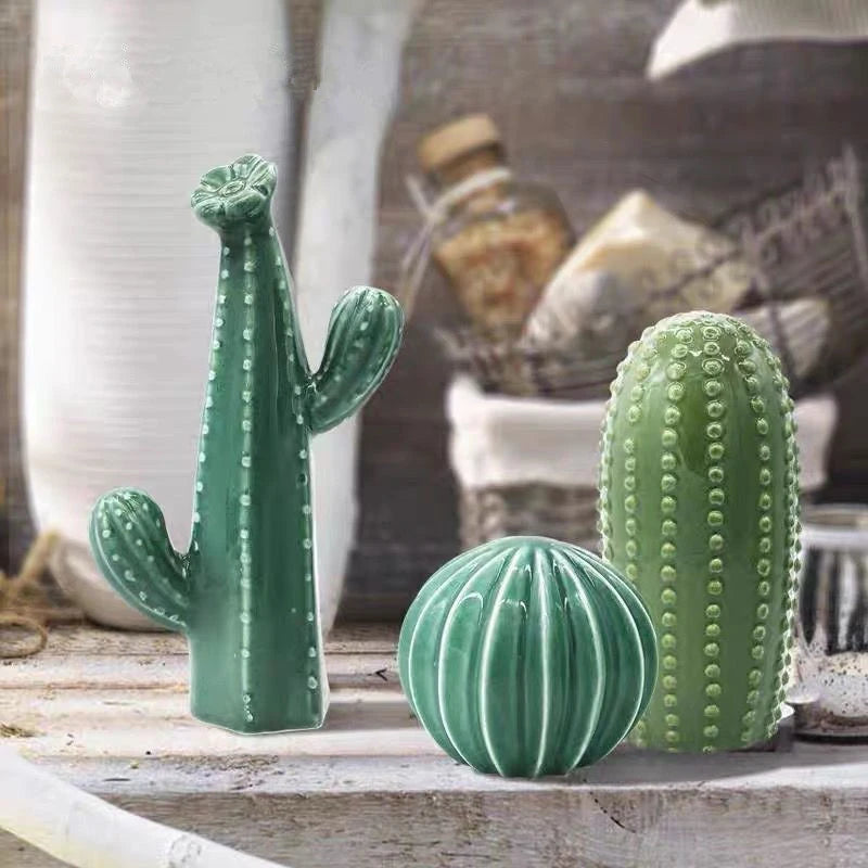 Ceramic Cactus Sculptures