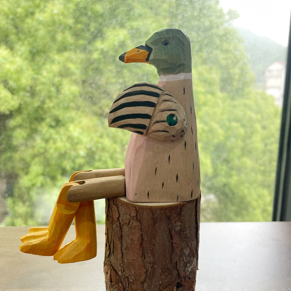 Wooden Duck Figurine