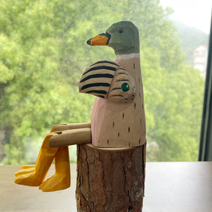 Wooden Duck Figurine