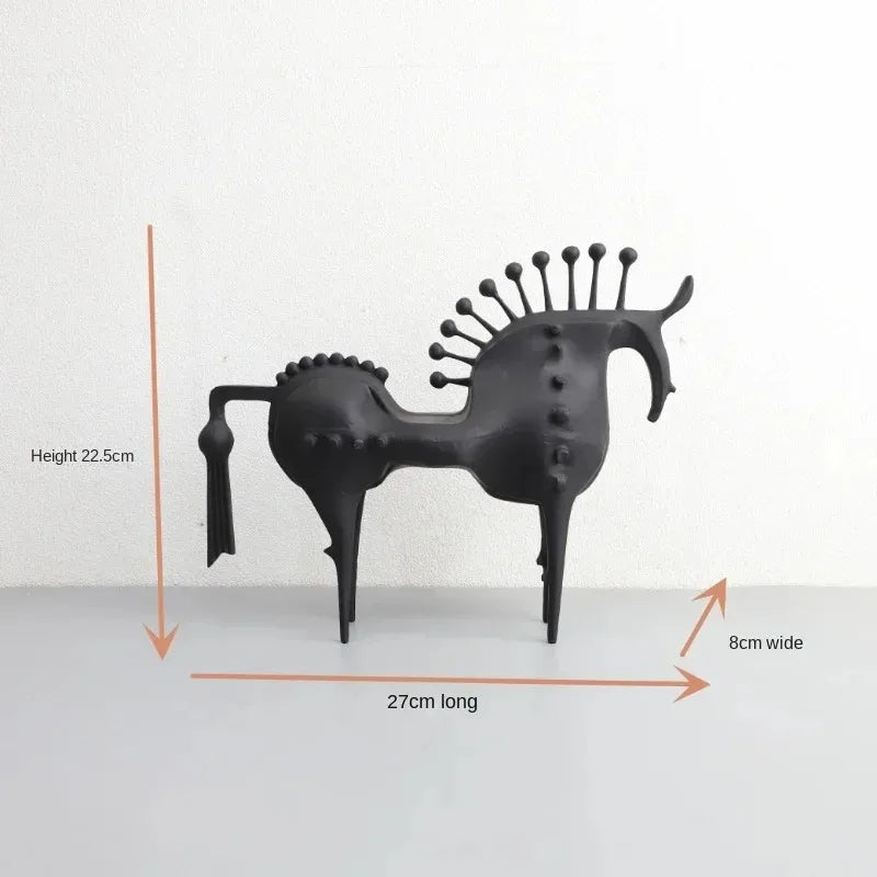 Metal Abstract Horse Sculpture