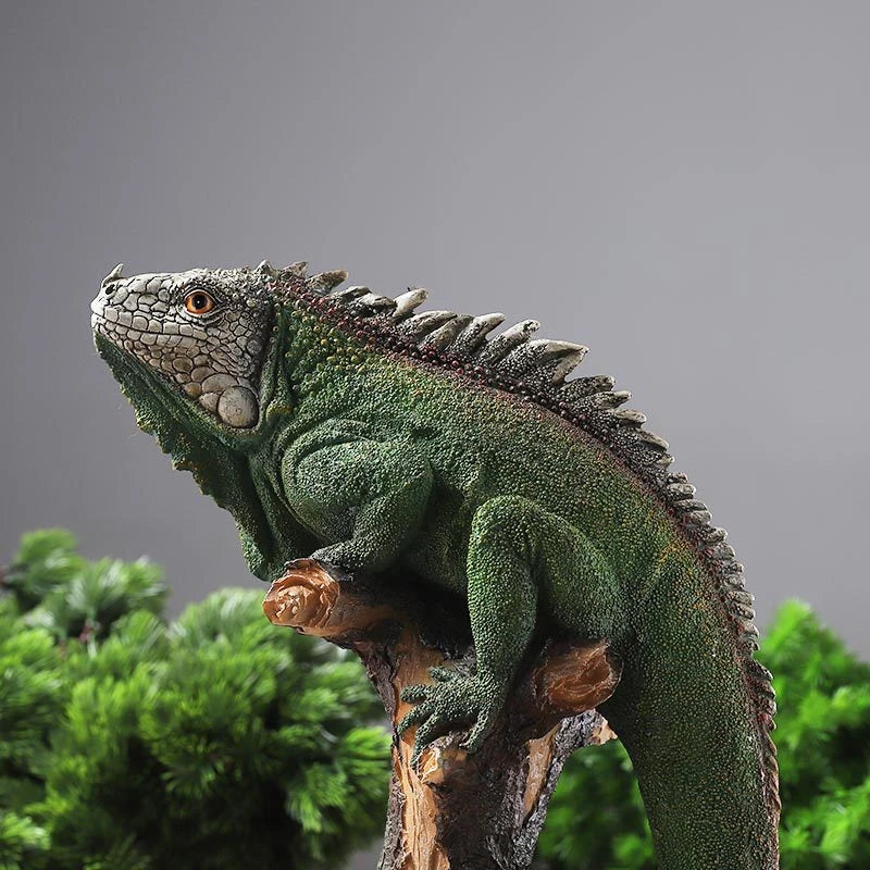 Realistic Iguana Sculpture