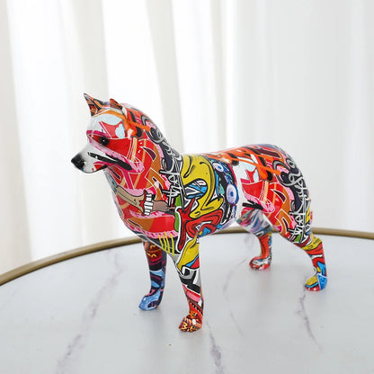 Abstract Husky Sculpture