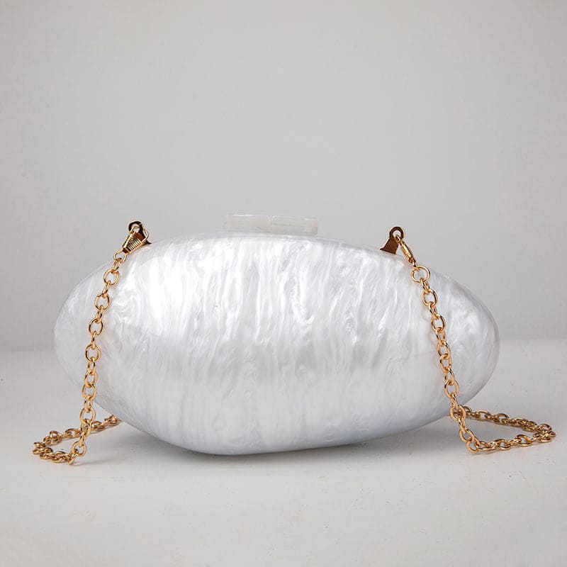 White on sale acrylic clutch