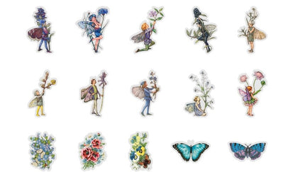 45pcs Cottagecore Stickers - Floral Fawna