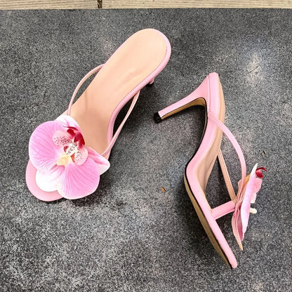 Pink Iris Heeled Sandals