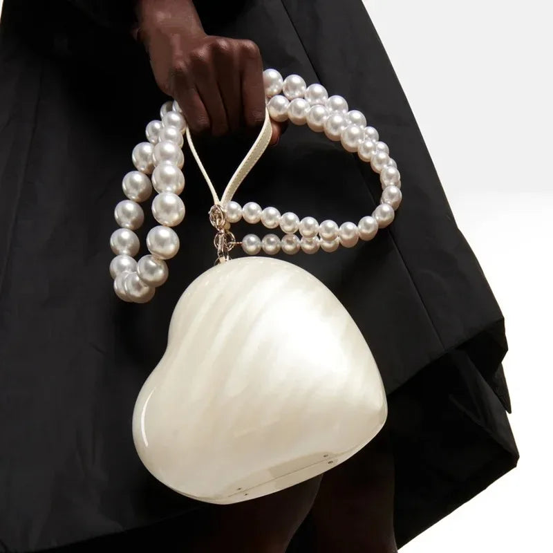 Pearl Heart Acrylic Bag