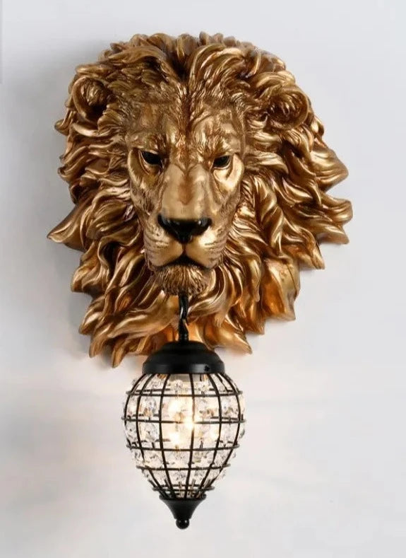Lion Crystal Wall Light - Floral Fawna