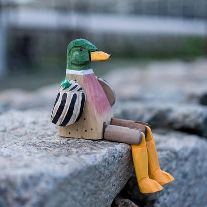 Wooden Duck Figurine