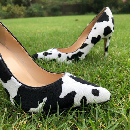 Cow Flock High Heels 🐄🖤