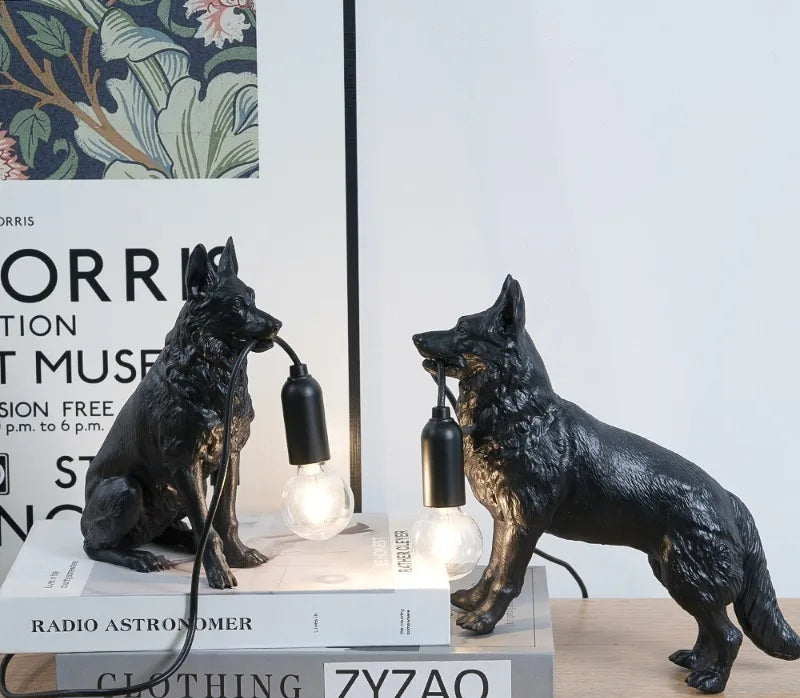 German Shepherd Table Lamp
