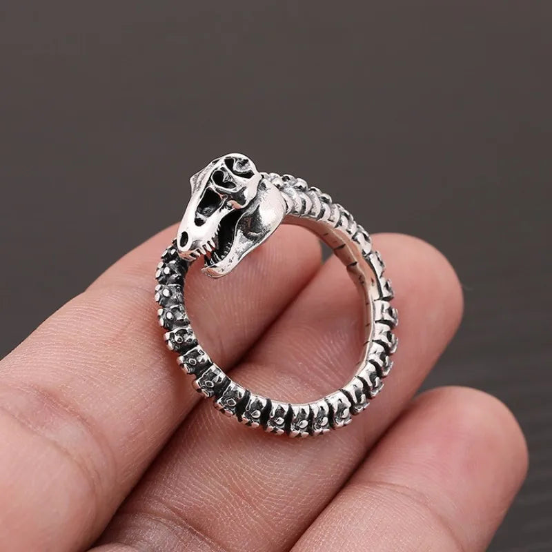 Sterling Silver T-Rex Ring - Floral Fawna
