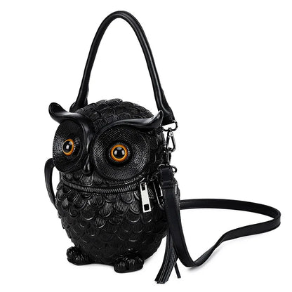 3D Owl Crossbody Handbag - Floral Fawna