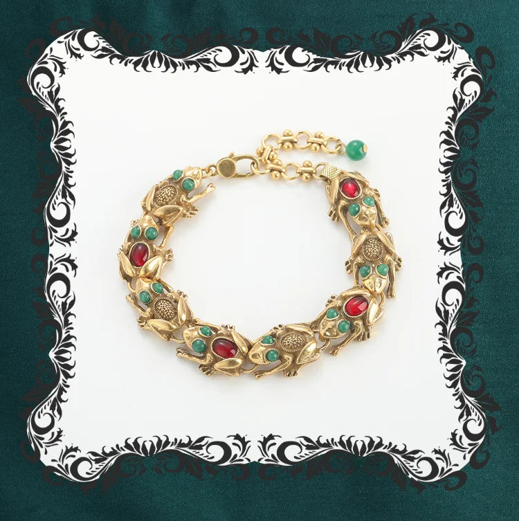 18K Gold Frog Plated Bracelet