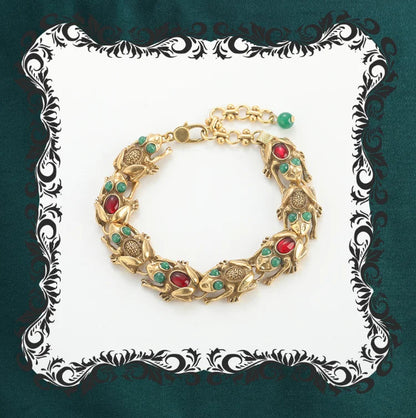 18K Gold Frog Plated Bracelet