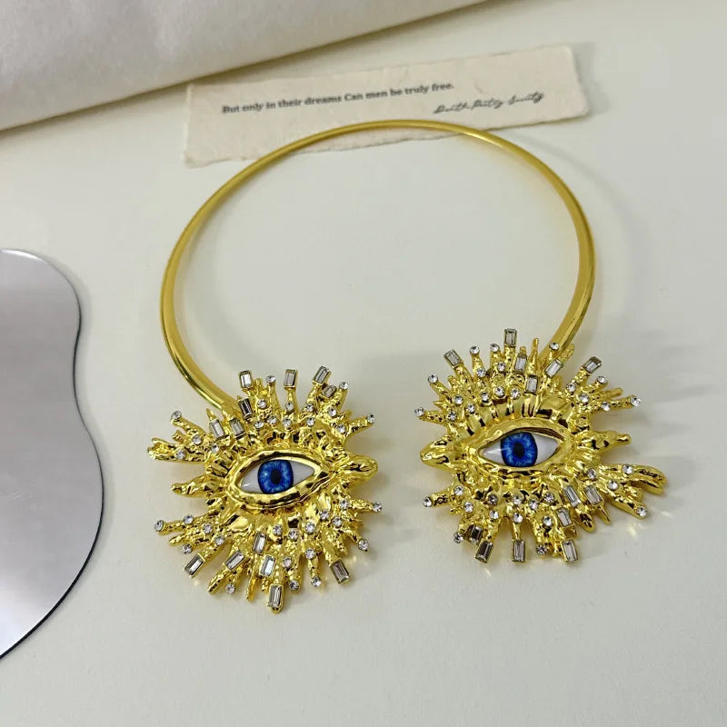 Statement Eye Open Choker - Floral Fawna