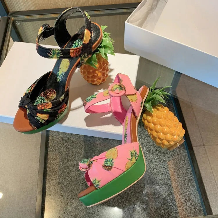 Pineapple Platform Sandals