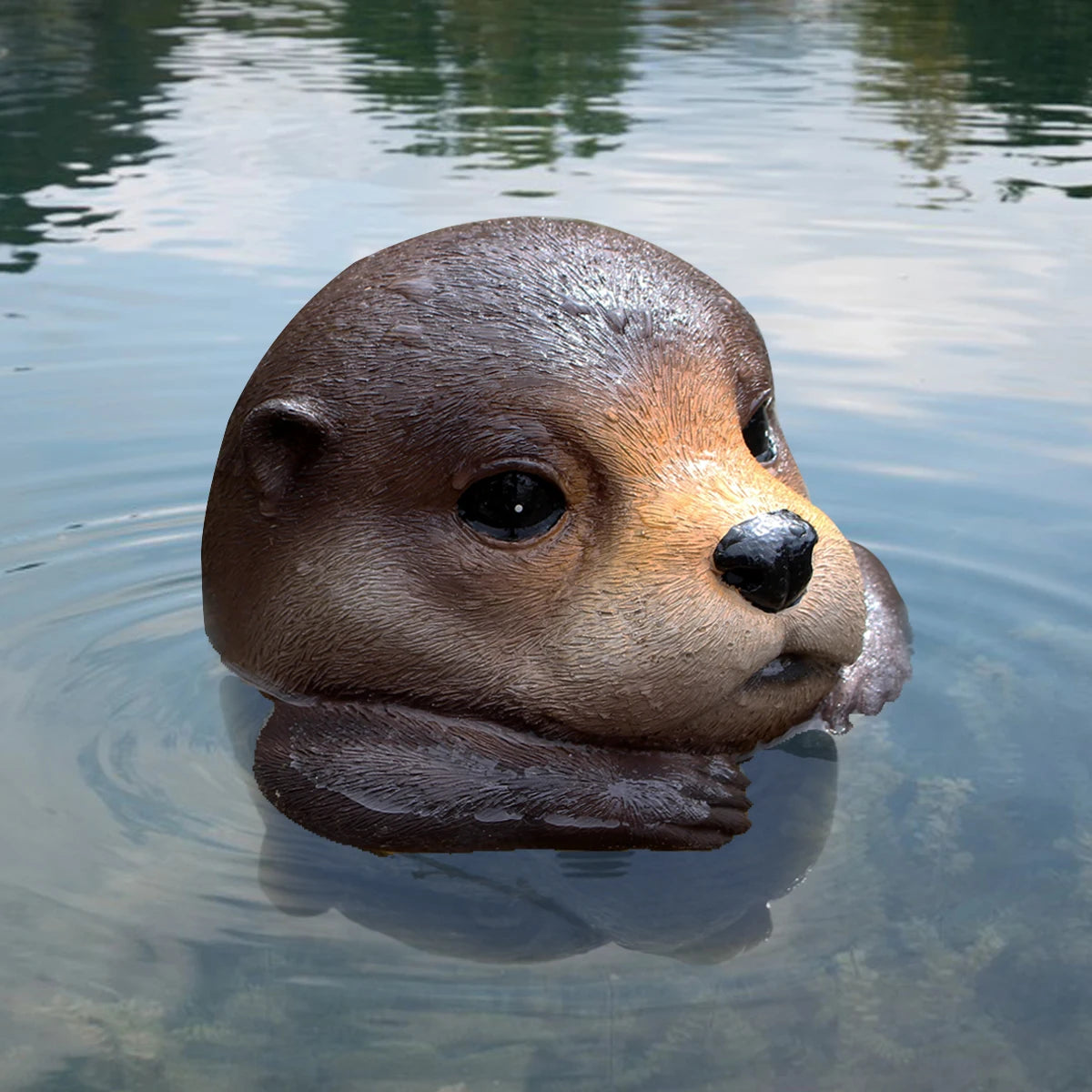 Floating Otter Pond Sculpture