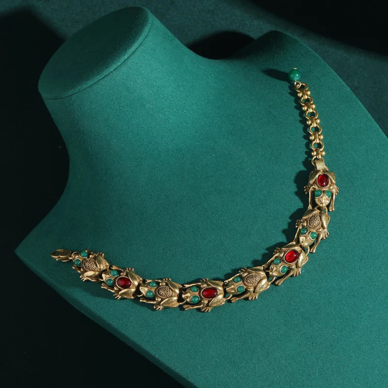 18K Gold Frog Plated Bracelet