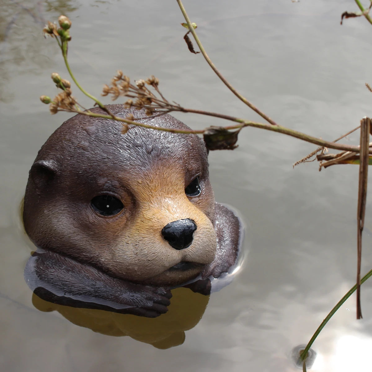 Floating Otter Pond Sculpture