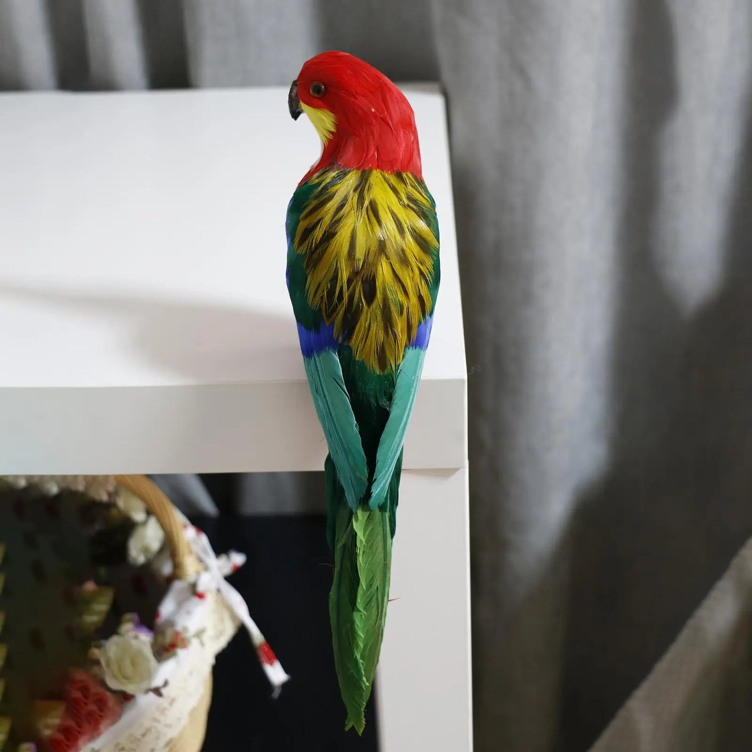 Realistic Macaw Sculpture - Floral Fawna
