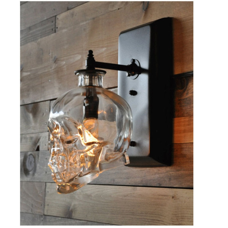 Glass on sale skull lamp