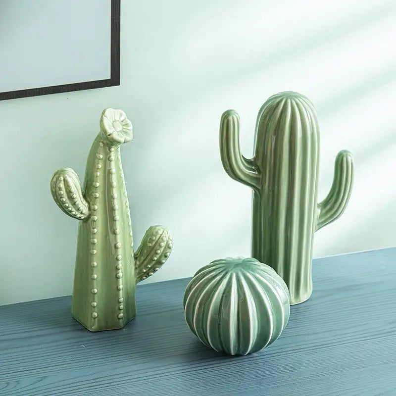 Ceramic Cactus Sculptures