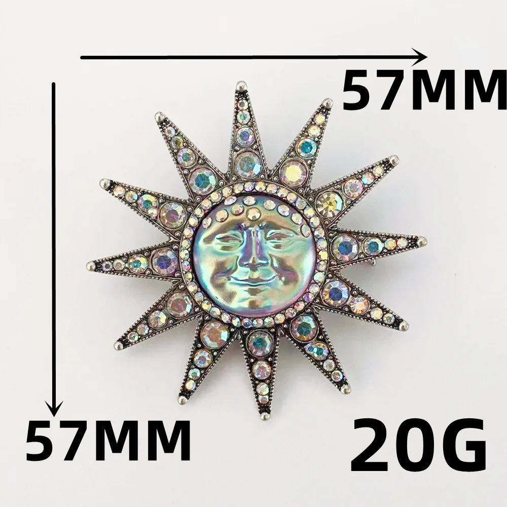 Holographic Sun Goddess Brooch - Floral Fawna