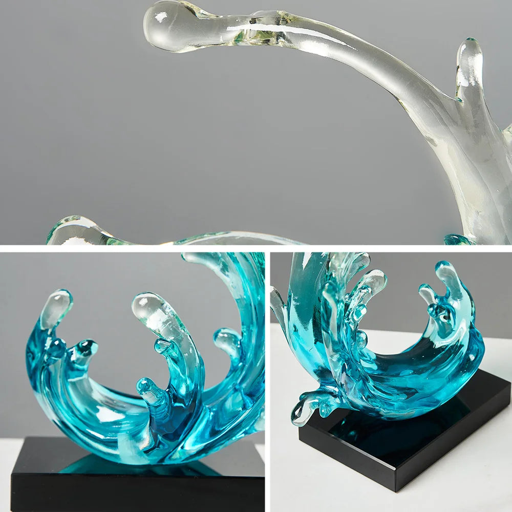 Ocean Wave Sculpture - Floral Fawna