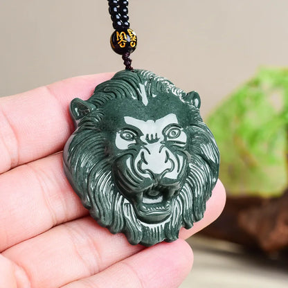 Jade Lion Head Necklace - Floral Fawna