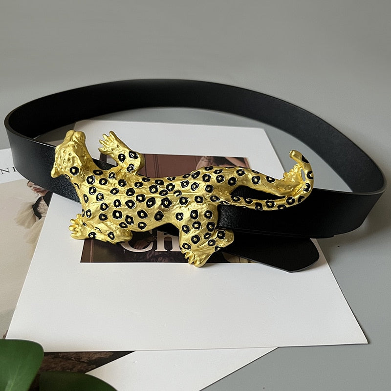 Luxury Leopard Statement Belt - Floral Fawna