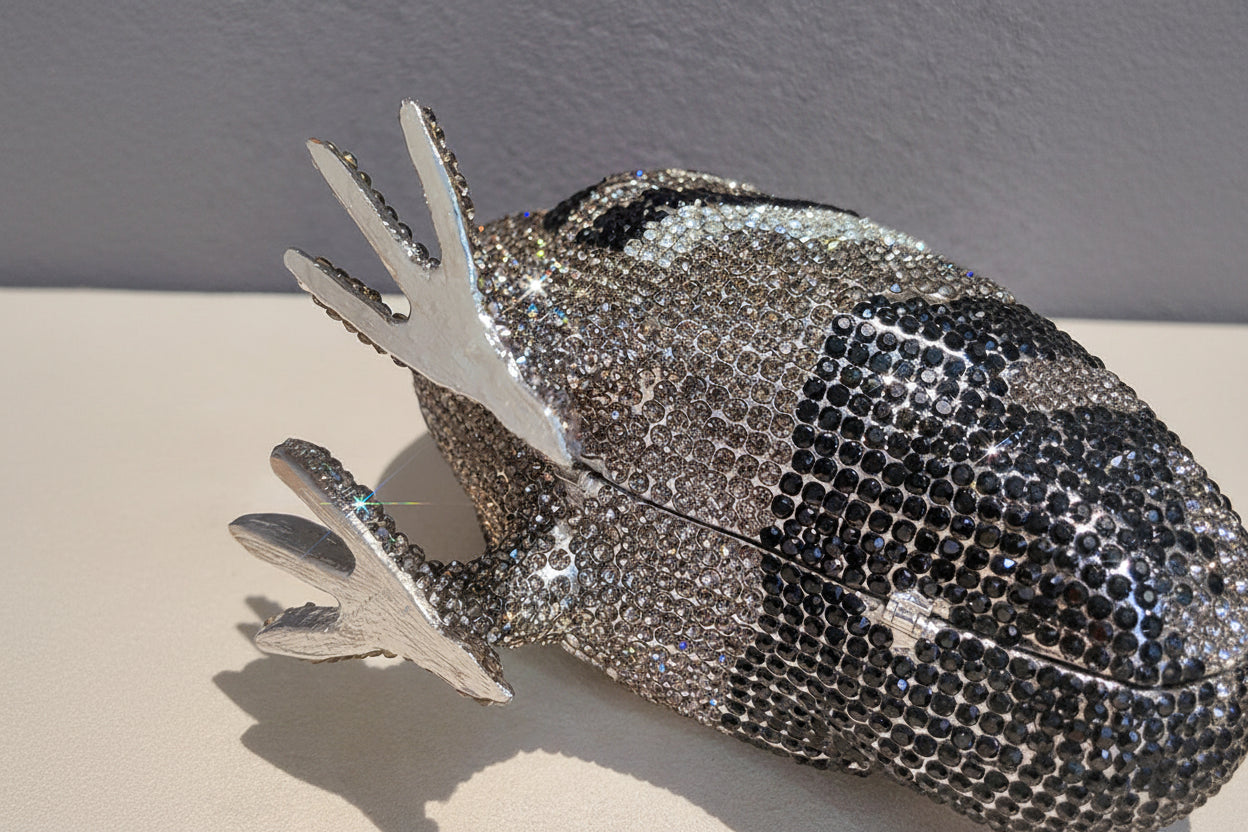 Crystal Pigeon Clutch Bag