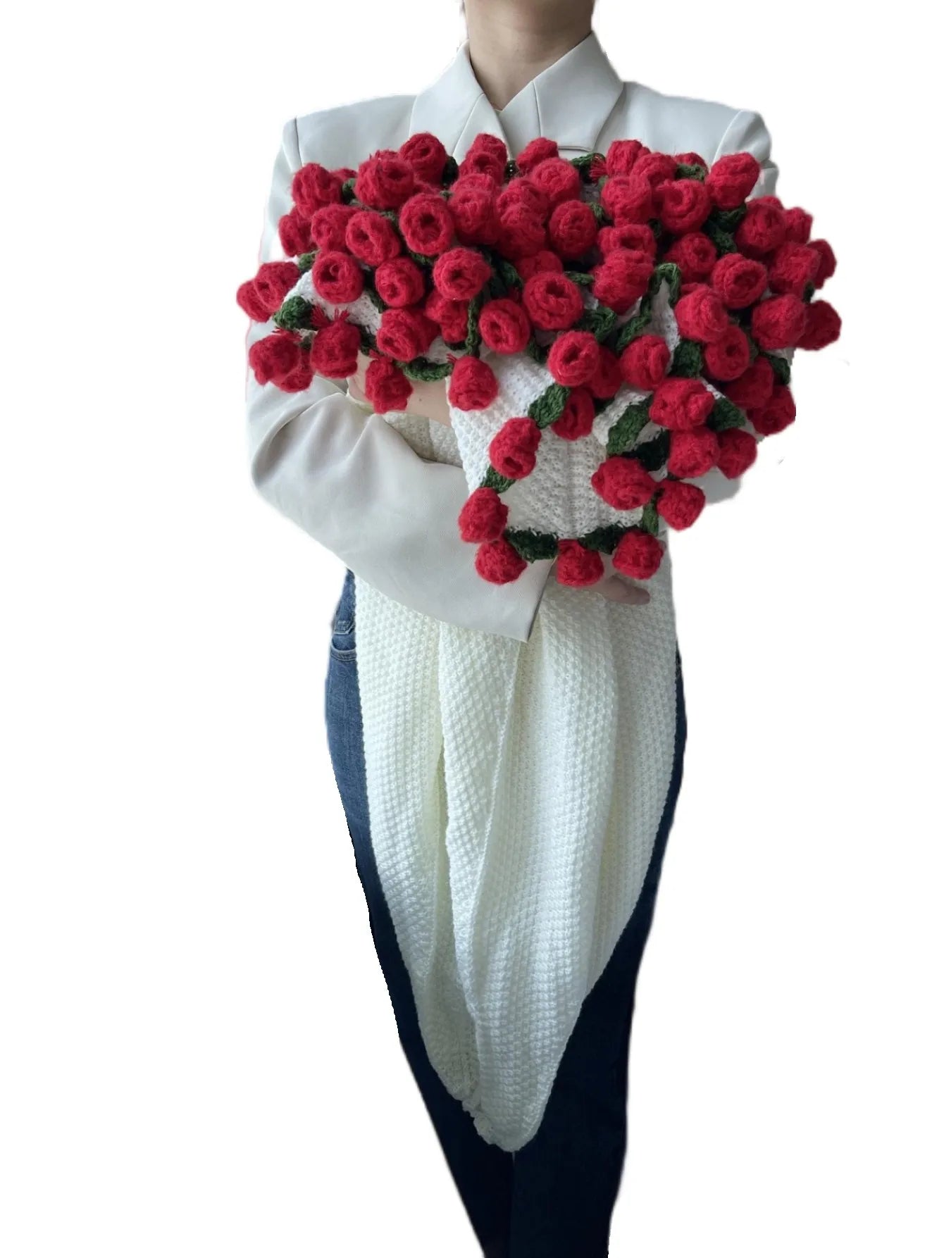 Red Rose Trim Circular Blanket