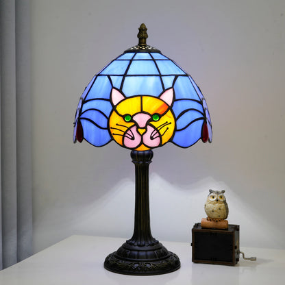 Cat Stained Glass Lamp