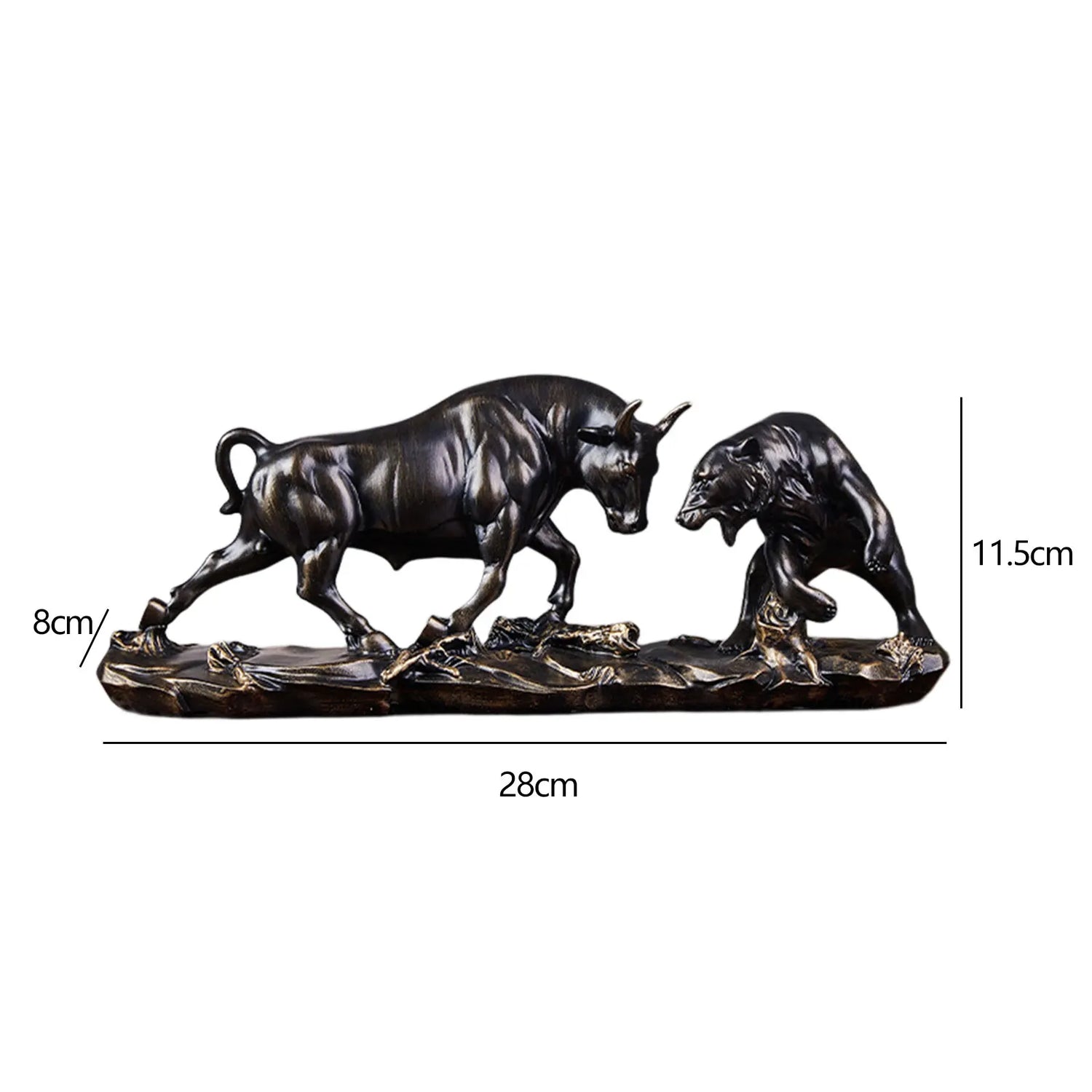 Bear and Bull Sculpture - Floral Fawna
