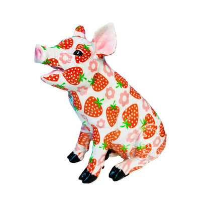 Abstract Pig Sculpture - Floral Fawna