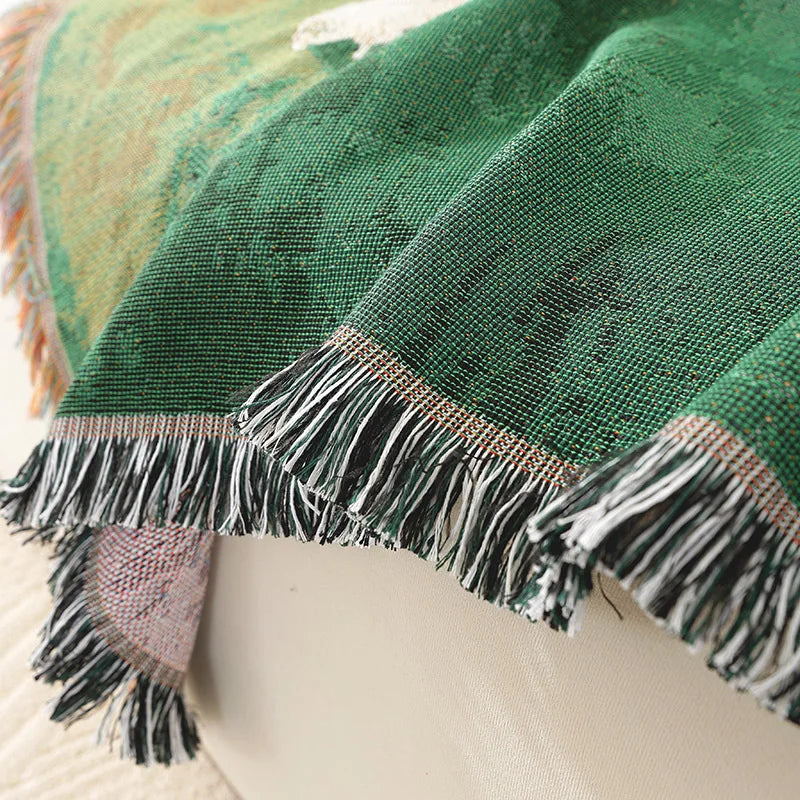Farmyard Sheep Tassel Throw