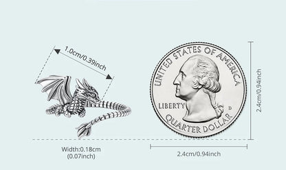 Sterling Silver Flying Dragon Ring - Floral Fawna