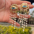 Golden Eye Tassel Earrings - Floral Fawna