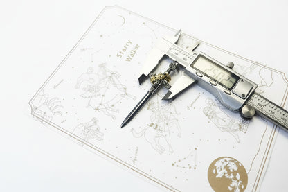 Sterling Silver Sword &amp; Crown Pendant