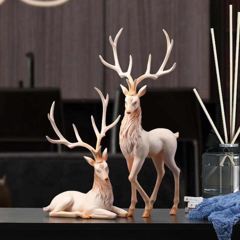 Enchanting Elk Sculpture - Floral Fawna