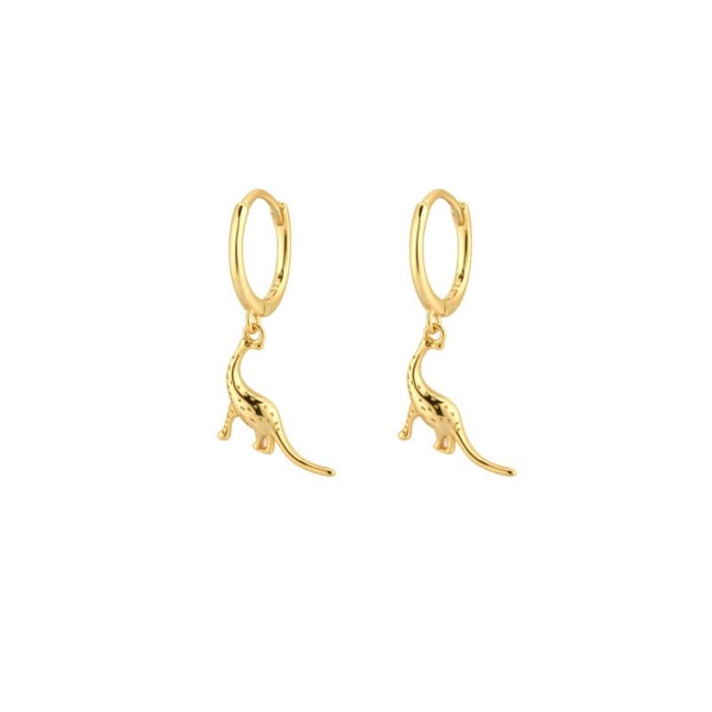 Dino Hoop Earrings - Floral Fawna