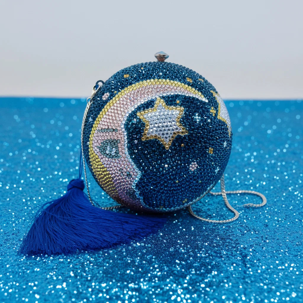 Celestial Sphere Rhinestone Bag
