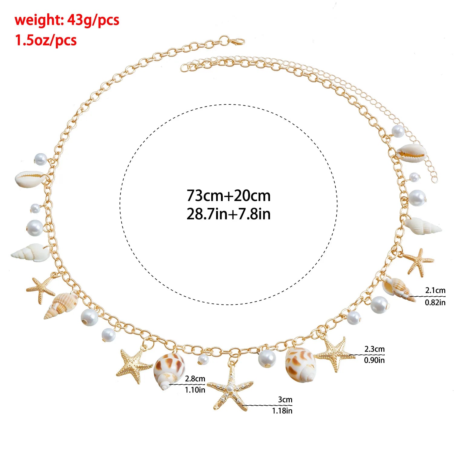 Starfish &amp; Shell Body Chain