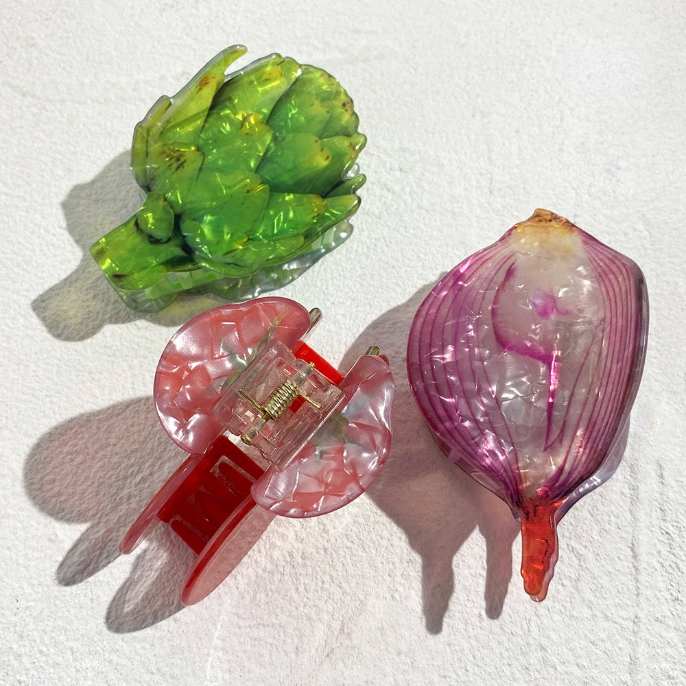 Vegetable Acrylic Hair Clip