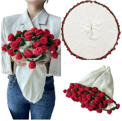 Red Rose Trim Circular Blanket