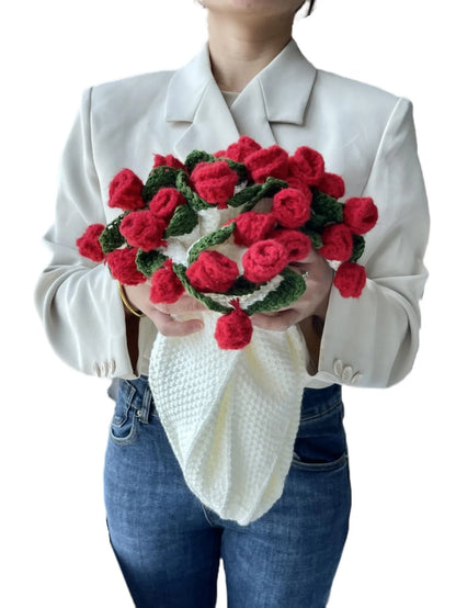 Red Rose Trim Circular Blanket