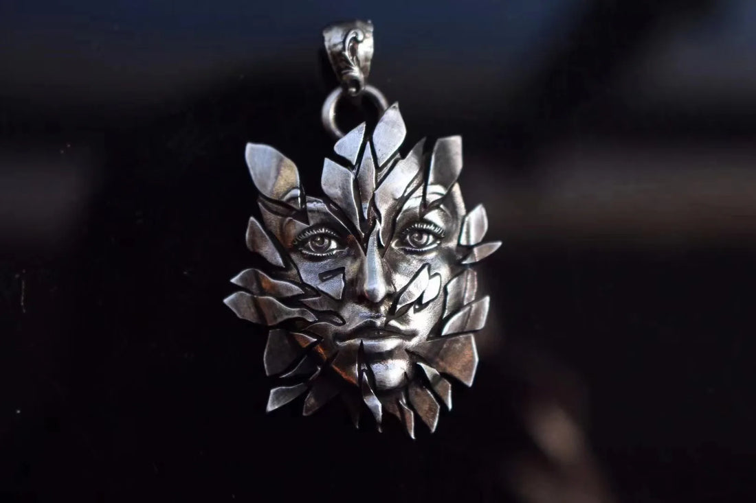 Sterling Silver Leaf Woman Pendant